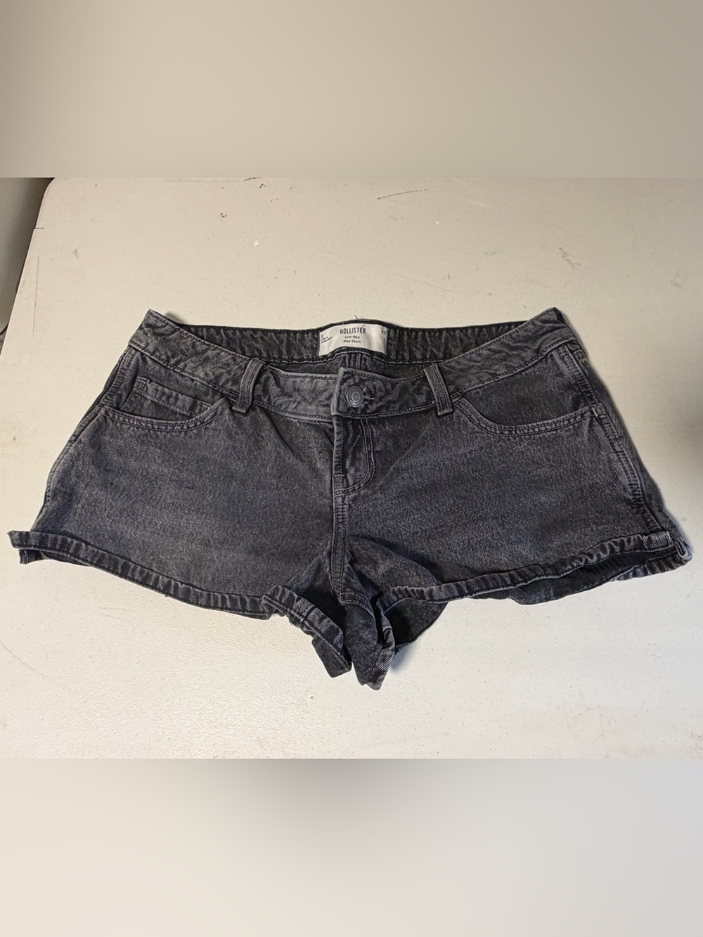 Hollister Low Rise Black Mini Short